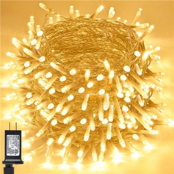 800LED 330FT Warm White String Lights, 8 Mode Plug in Waterproof Decor - Picture 4 of 6